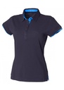 Front Row Womens Contrast Pique Polo Shirt FR201