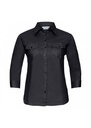 Russell Collection Ladies Roll 3/4 Sleeve Fitted Twill Shirt R918F
