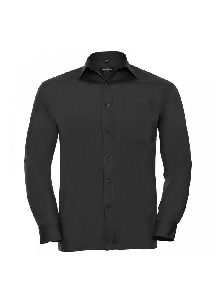 Russell Collection Mens Long Sleeve Classic Polycotton Poplin Shirt R934M