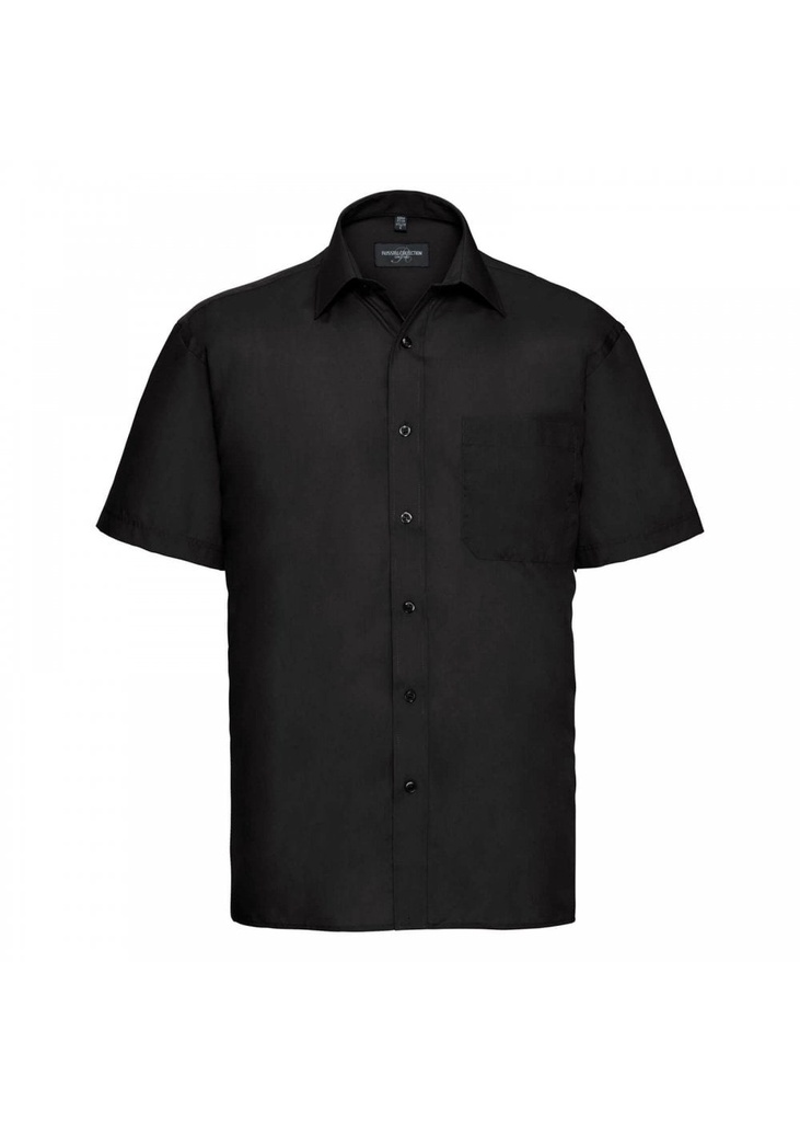 Russell Collection Mens Short Sleeve Classic Polycotton Poplin Shirt R935M