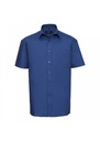 Russell Collection Mens Short Sleeve Classic Pure Cotton Poplin Shirt R937M