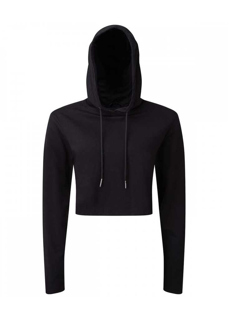 TriDri Womens Cropped Hooded Long Sleeve T-Shirt TR088