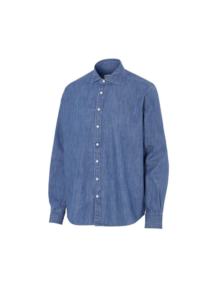 Cottover Mens Denim Comfort Long Sleeve Shirt 141036