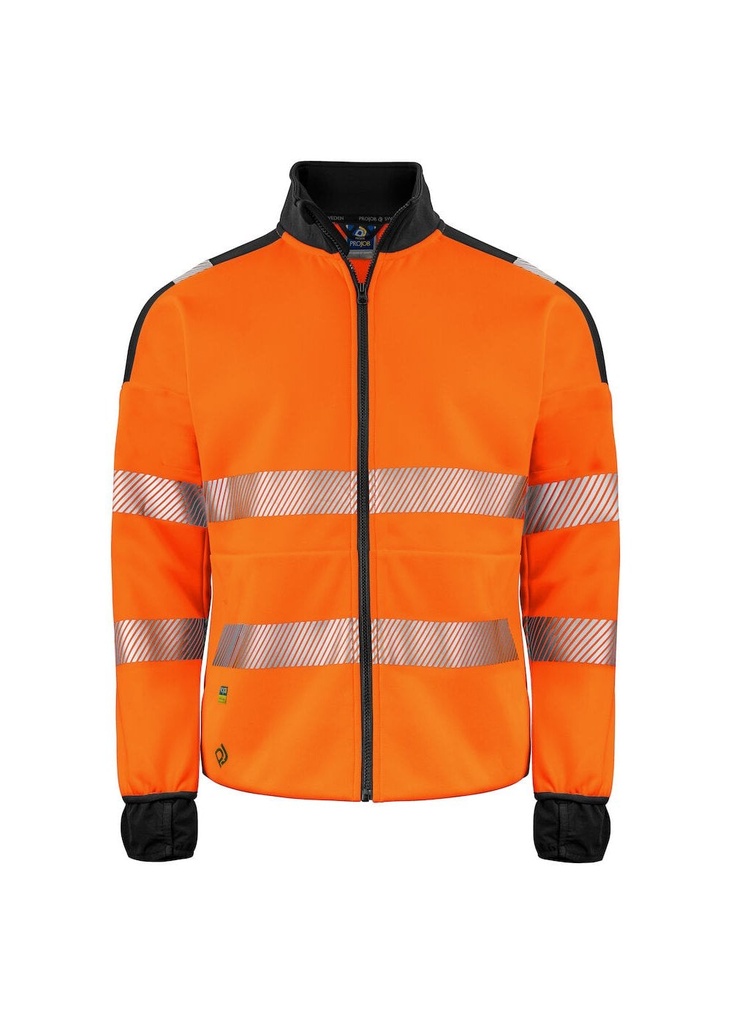 Projob Hi Visibility Full Zip Sweatshirt EN ISO 20471 Class 3/2 646109