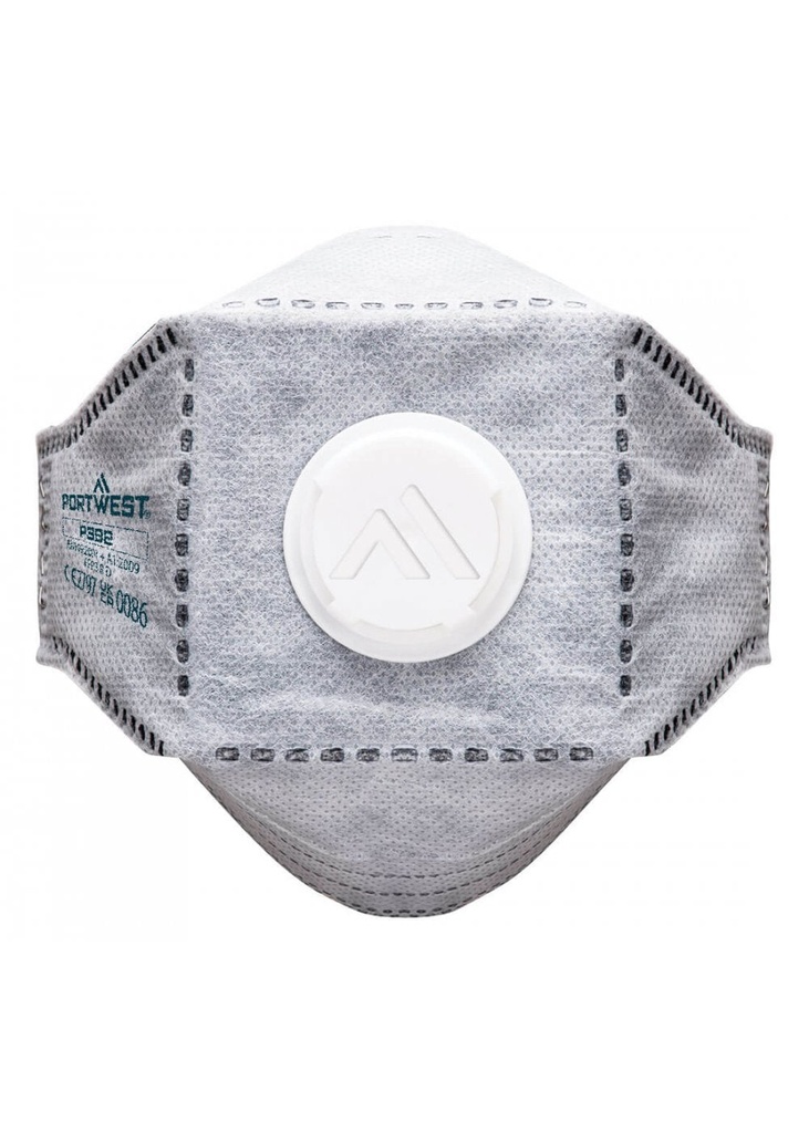 Portwest EAGLE FFP3 Valved Carbon Fold Flat Respirator (Pk10) P392