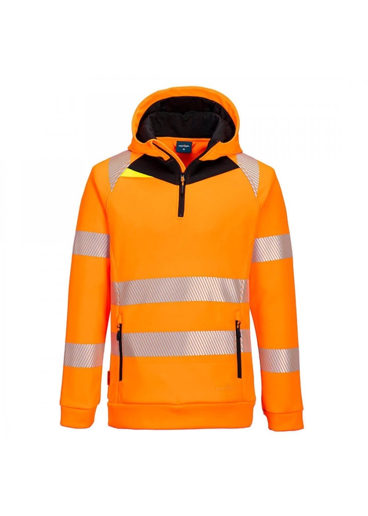 Portwest DX4 Hi-Vis 1/4 Zip Hoodie DX482