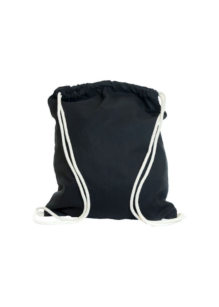 Bag Store Black Cotton 5oz Drawstring Bag BS92800