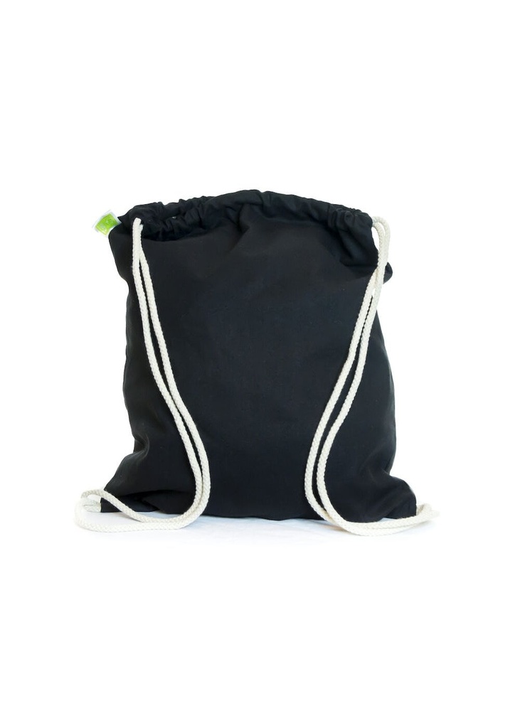 Bag Store Eco Black 100% Organic Cotton Drawstring BS91400