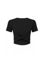 TriDri Womens twist gym crop top TR068
