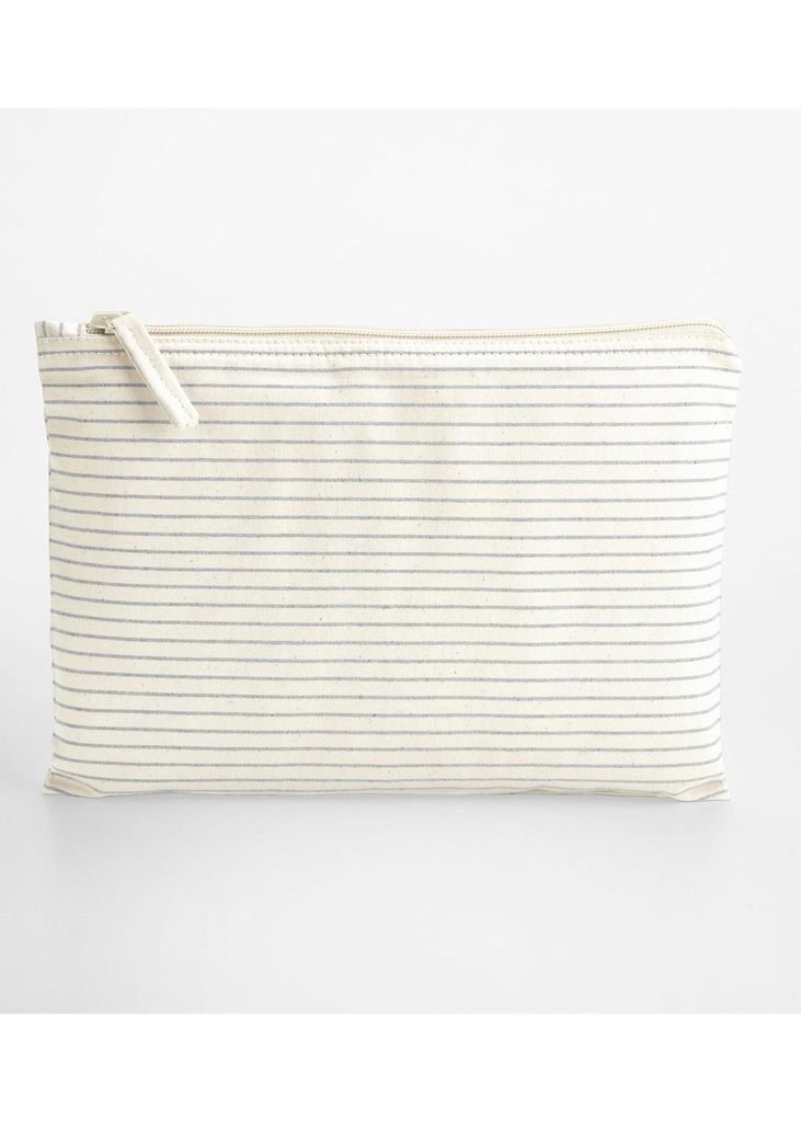 Westford Mill Striped Organic Cotton Accessory Pouch W253