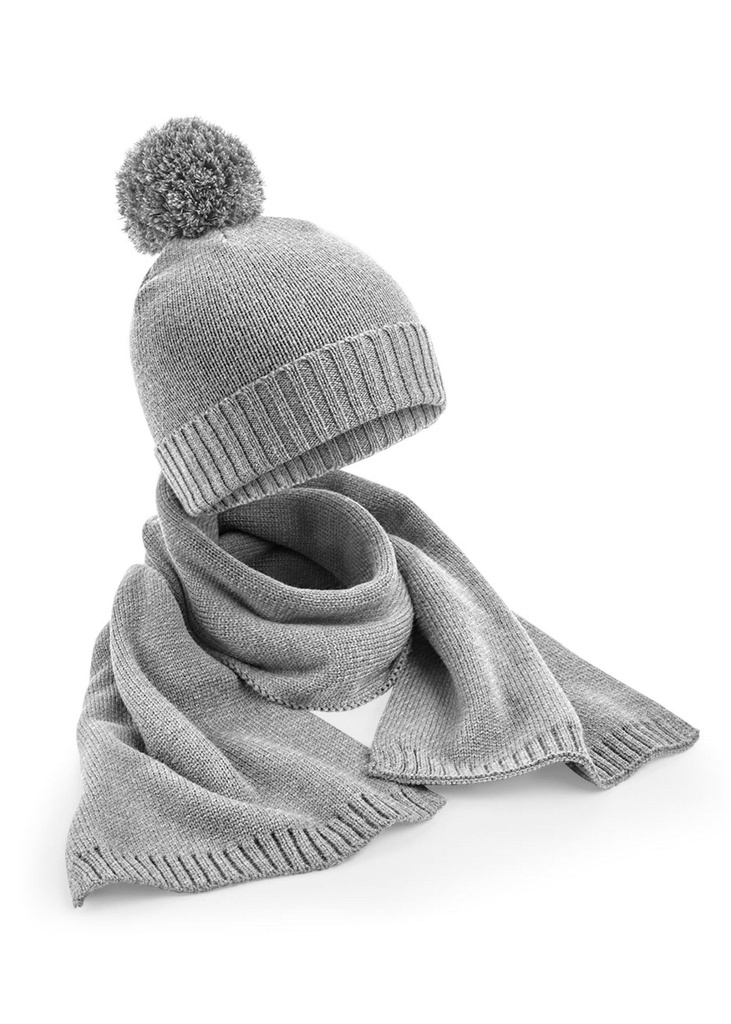 Beechfield  Knitted Scarf & Beanie Gift Set B401