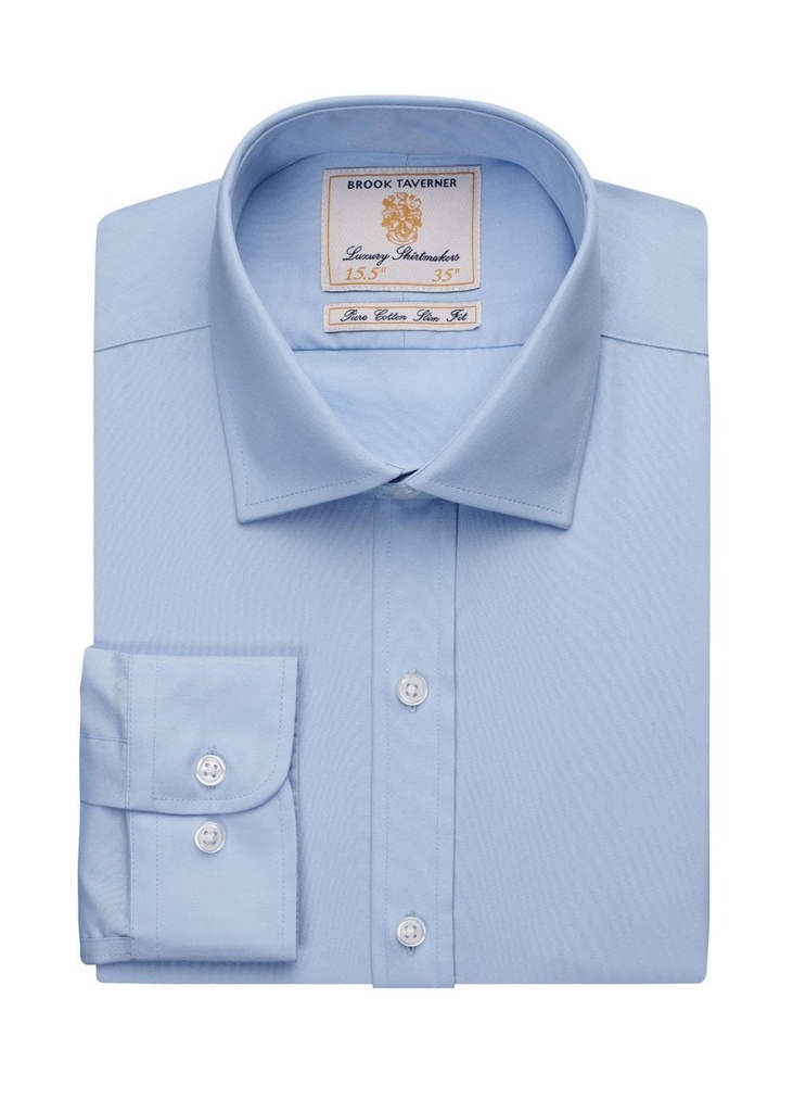 Brook Taverner Chelsea Slim Fit Shirt Cotton Poplin BT7762