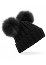 Beechfield Faux Fur Double Pop Pom Beanie B414