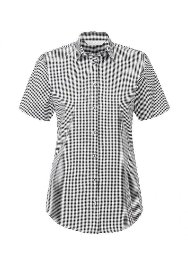 Disley Rosheen Checked Work Short Sleeve Blouse DS_LH420