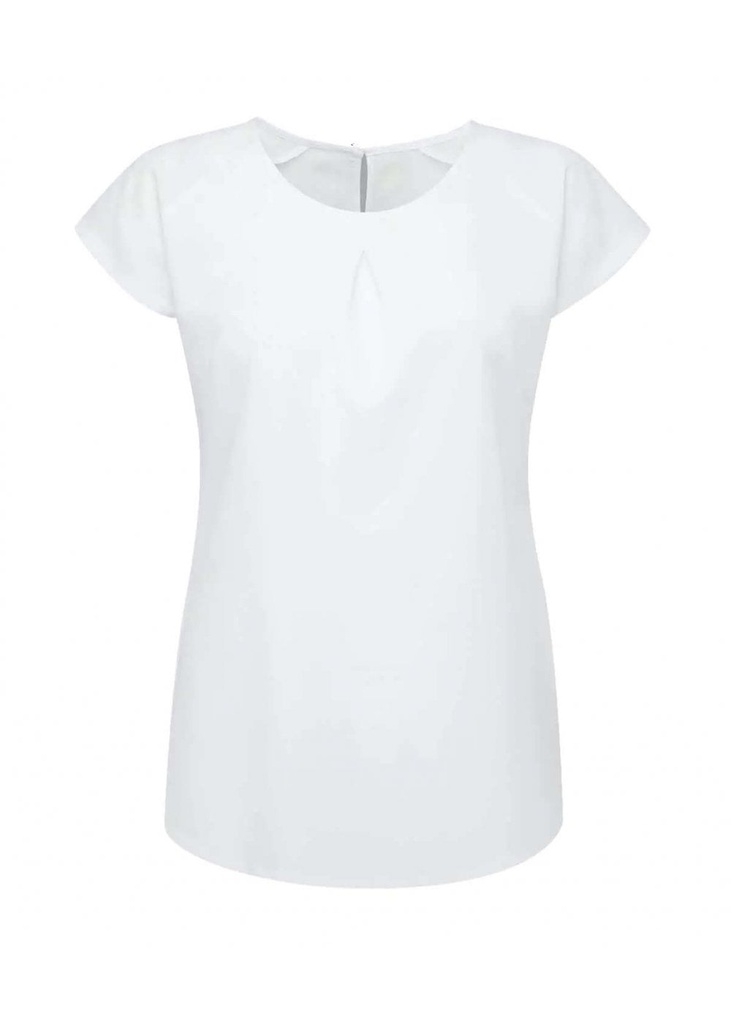 Disley Molly Round Neck Short Sleeve Work Blouse DS_ML50SS