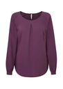 Disley Mona Round Neck Long Sleeve Work Blouse DS_MO5LS