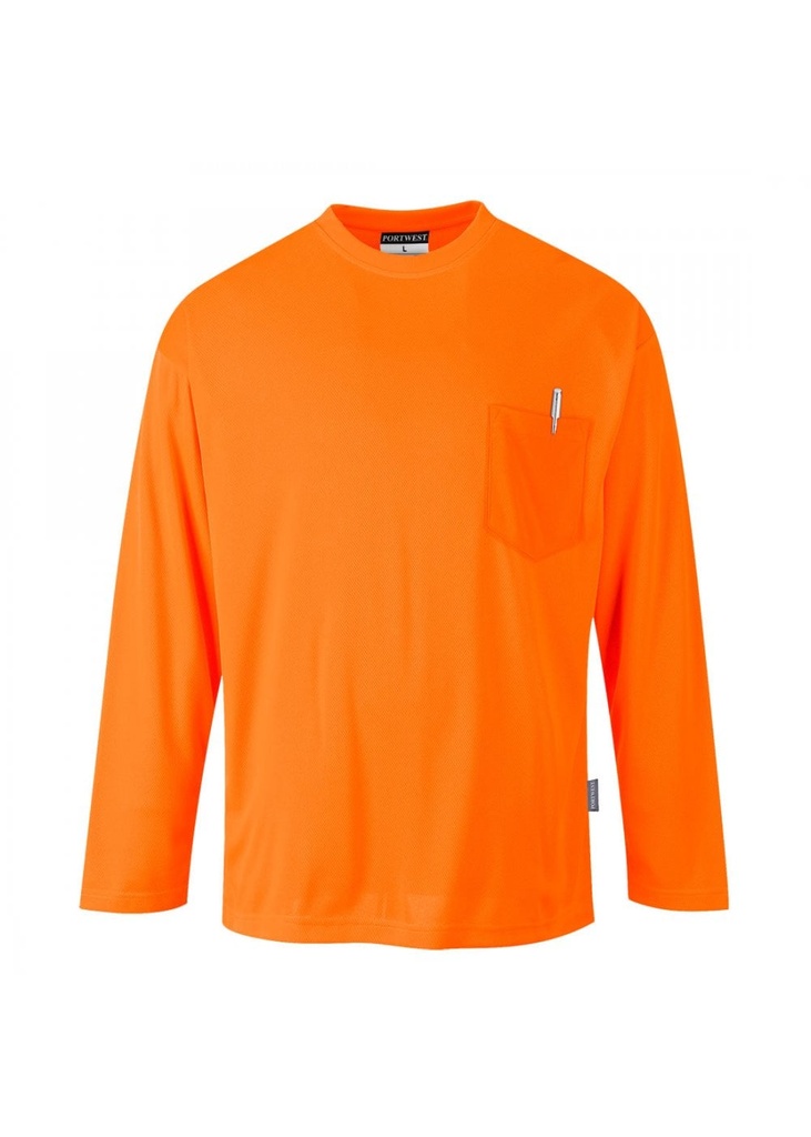 Portwest Day-Vis Pocket Long Sleeve T-Shirt S579