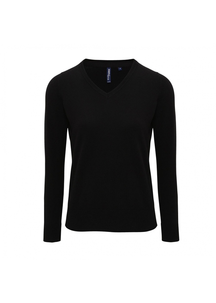 Asquith & Fox Women's Cotton Blend V-Neck Sweater AQ043